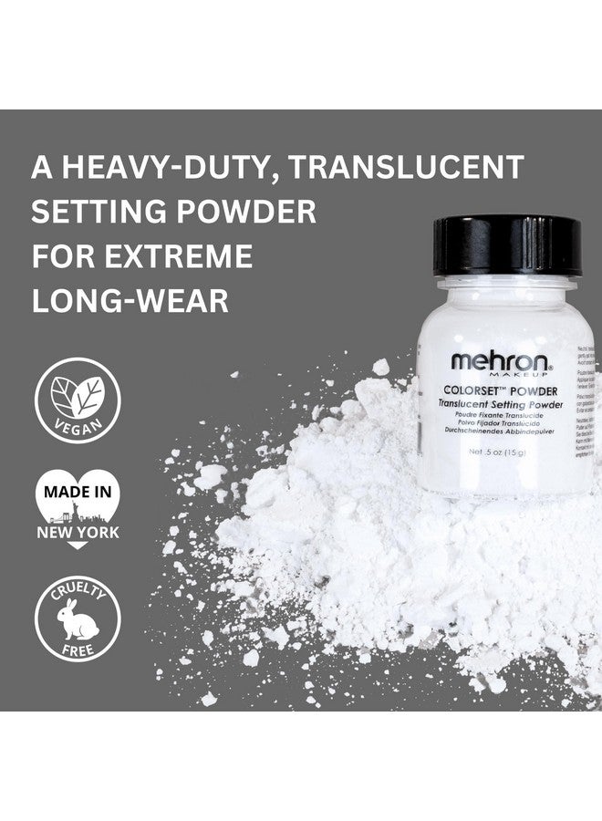 mehron Mehron Makeup Colorset Powder | Translucent Powder Setting Powder | Face Powder For Special Effects, Halloween, & Film 0.5 oz (14 g)  - Image 2