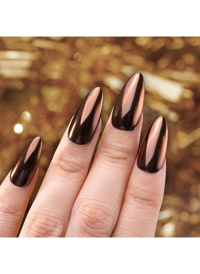 Pretty Diva PrettyDiva Chrome Nail Powder - Coffee Chocolate Effect Nail Art Mirror Chrome Nail Powder, Brown Metallic Mirror Chrome Powder Pigment for Nail Art Decoration - Image 5