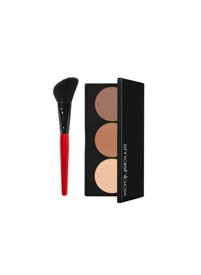 SmashBox Smashbox Step-By-Step Contour Kit | Buildable, Highlight, Shapes + Brush, 0.4 Ounce, Light/Medium  - Image 1