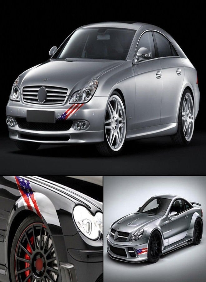 Car Chrome Decals 24" Vinyl Trim USA American Flag Strip Sticker Decals Hood Bumper car Bike - Image 2