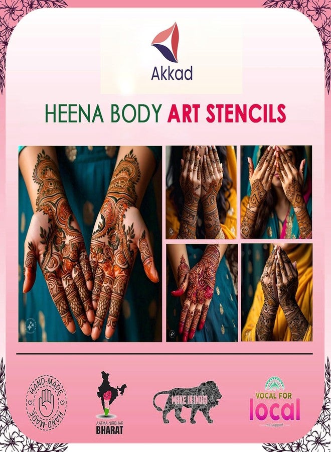 AKKAD Temporary Mehndi Stencil for Girls | Henna Art for Festivals - Image 5