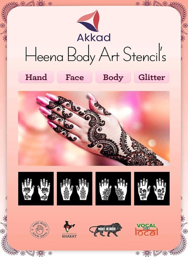 AKKAD Temporary Mehndi Stencil for Girls | Henna Art for Festivals - Image 4