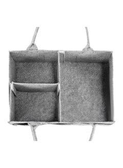 BLOOMING TIME Baby Diaper Changing Organizer Basket Nursery Diapers Table Caddy Bag - Grey  - Image 4