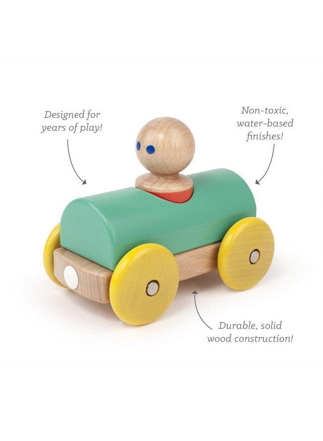 Tegu 3 Piece Tegu Magnetic Racer Building Block Set, Teal Big Top - Image 3