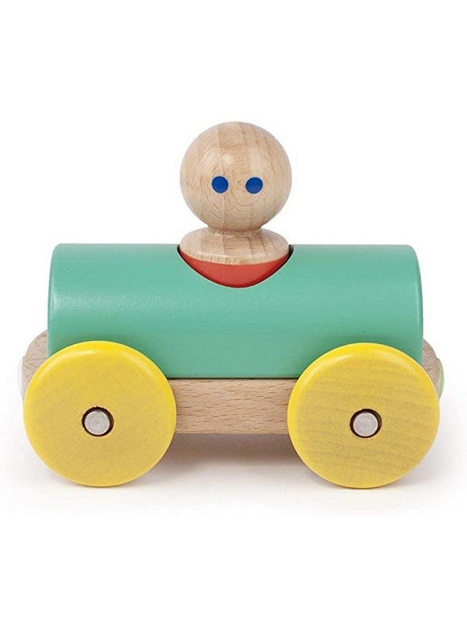 Tegu 3 Piece Tegu Magnetic Racer Building Block Set, Teal Big Top - Image 1