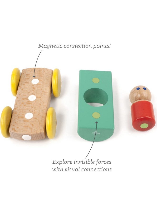 Tegu 3 Piece Tegu Magnetic Racer Building Block Set, Teal Big Top - Image 2