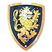 Liontouch Noble Knight Foam Shield for Kids BlueLarge Age 38 177 x 138 in Medieval Pretend Play Toy with Golden Lion Theme Safe Battle Accessory for Dress Up Costumes for Boys - Image 2