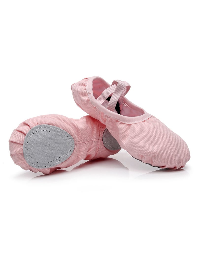 Generic Soft Bottom Dancing Yoga Ballet Shoes Elastic Mouth Lace Free Shoes for Girls Pink Color  - Image 2