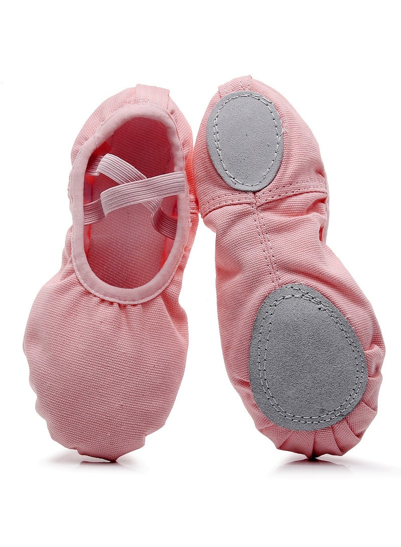 Generic Soft Bottom Dancing Yoga Ballet Shoes Elastic Mouth Lace Free Shoes for Girls Pink Color  - Image 3
