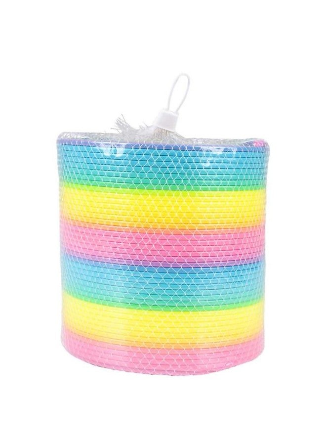 The Dreidel Company The Dreidel Company Jumbo Rainbow Plastic Coil Spring, Party Favor for Kids, Individually Wrapped, 7" (175mm) Spring (Single) - Image 5