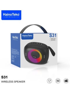 Haino Teko S31 Portable Wireless Bluetooth Speaker – High-Quality Sound, Compact & Lightweight Red Bluetooth Speaker for Music, Outdoor Events, Parties, and Home Use  - Image 2