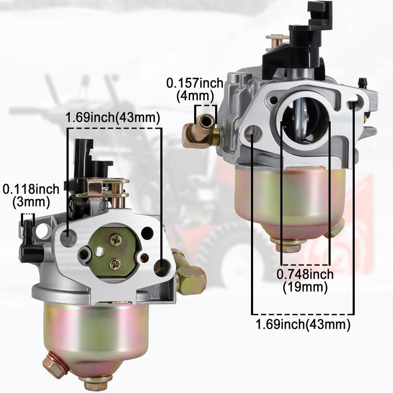 HOOAI 951-14026A 951-12705 Carburetor Compatible with MTD 951-05251 951-15236 Craftsman 208cc 247.889571 Troy Bilt Storm 2620 2410 2100 31AS62N2711 Cub Cadet 524 SWE HUAYI 170SC 170SA Snow Blower - Image 3
