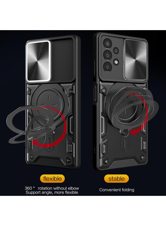 إيروريكس جراب لهاتف Samsung Galaxy A13 4G CD Texture Camshield حامل مغناطيسي للهاتف - Image 5