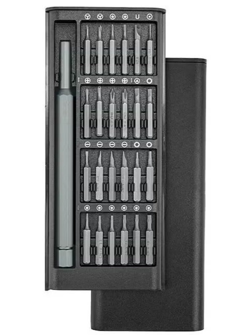 LIMOS 24 in 1 Mini Screwdriver Magnetic Driver Bits Set S2 Alloy Steel Pocket Manual Screwdriver Tool Set Repair Tool Kit Grey - Image 1