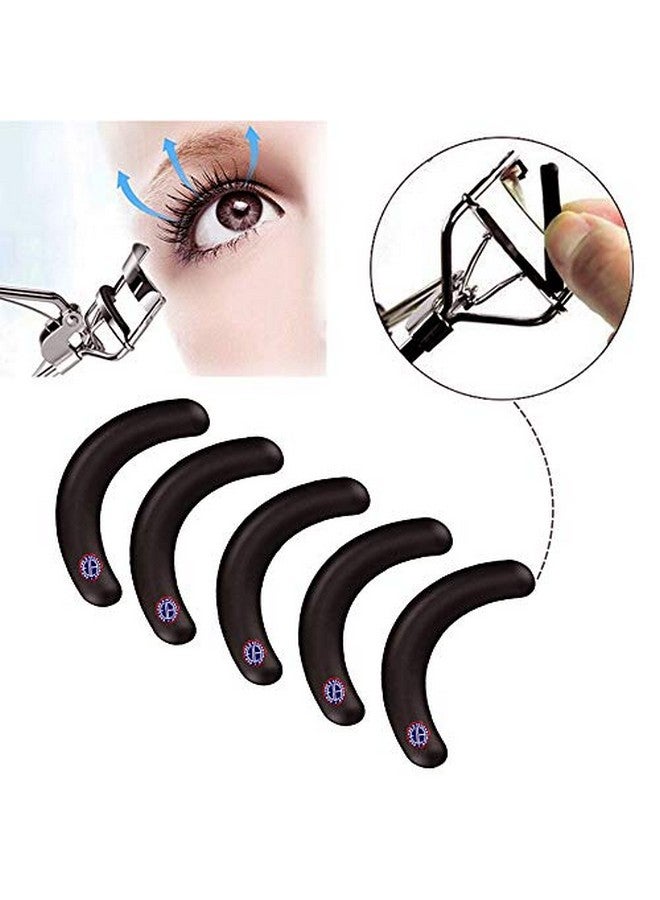Ear Lobe & Accessories S] Eyelash Curler Replacement Pads | Black Rubber | 5 Pcs | Works With Branded & Nonbranded Eyelash Curlers - Image 3