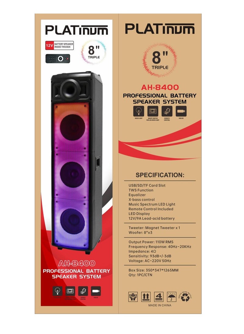 مكبر صوت مزود بتقنية البلوتوث - منفذ بطاقة ذاكرة - منفذ USB وريموت موديل AH-8400 - pzsku/Z84A05B6FD37FE6489C13Z/45/_/1721815313/dfef5bf6-27f2-43a0-b832-255412a90e55