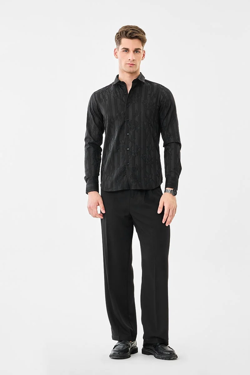 SNITCH Jacquard Slim Fit Shirt