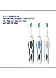 Waterpik Waterpik Standard Brush Heads, Replacement Tooth Brush Heads For Former Sensonic/Complete Care Models, SRRB-3W, 3 Count  - Image 4