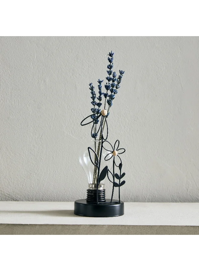 Home Box Wadee Metal Flower Accent with Glass Vase