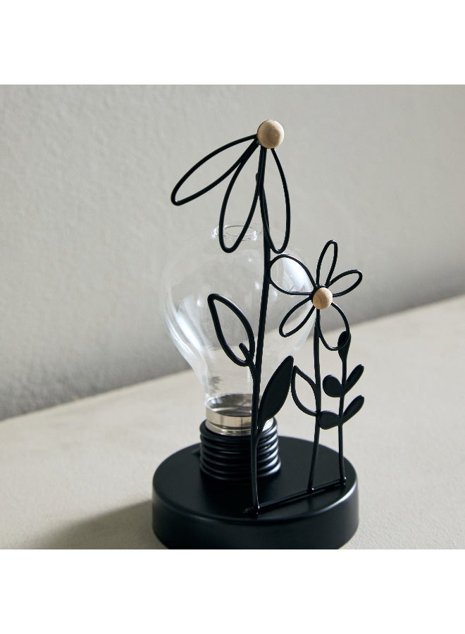 Home Box Wadee Metal Flower Accent with Glass Vase  - Image 3