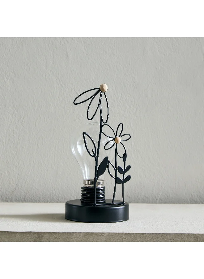 Home Box Wadee Metal Flower Accent with Glass Vase