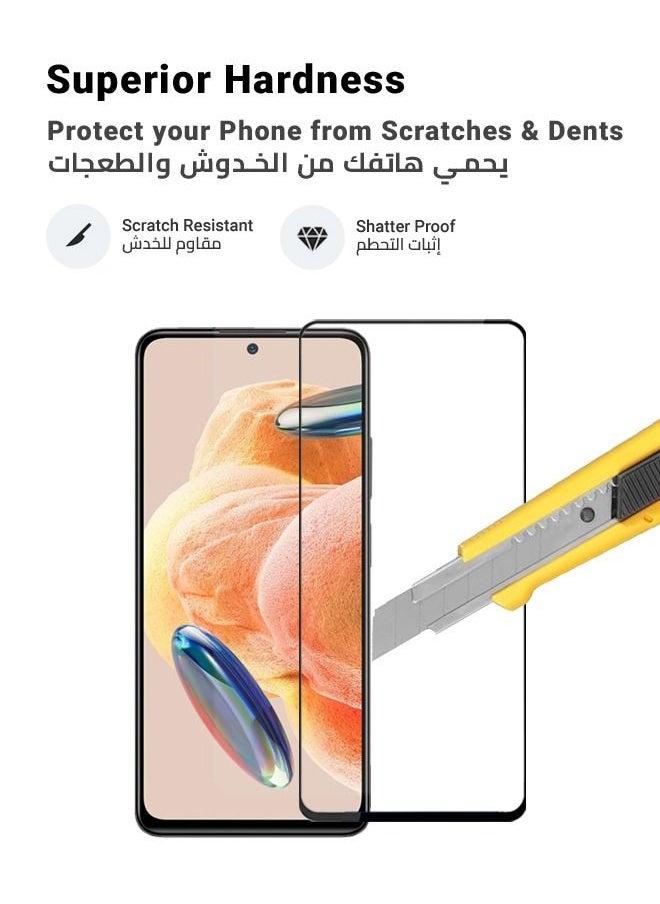 هووانميت - واقي شاشة كامل الأسطح من الحافة إلى الحافة لهاتف شاومي ريدمى نوت 12 اس - Image 1