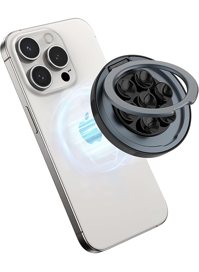 Green Tiger Magnetic Phone Ring Holder for Mag-Safe, Magnetic Silicone Phone Grip Suction Cup Mount for TikTok Videos and Selfies, with Magnetic Patch for iPhone 15/14/13/12 Series - Image 1