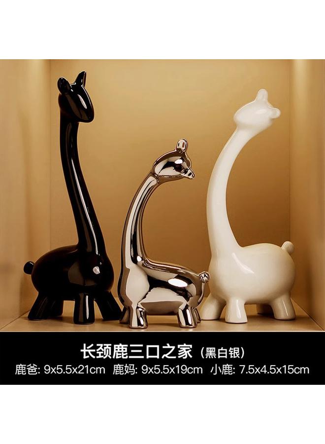 الأزرق جي دبليو زخارف الحيوانات البسيطة من الخزف Bei Hanmei غرفة المعيشة خزانة التلفزيون ، خزانة النبيذ ، زخارف المنزل المختارة بدقة - Image 1