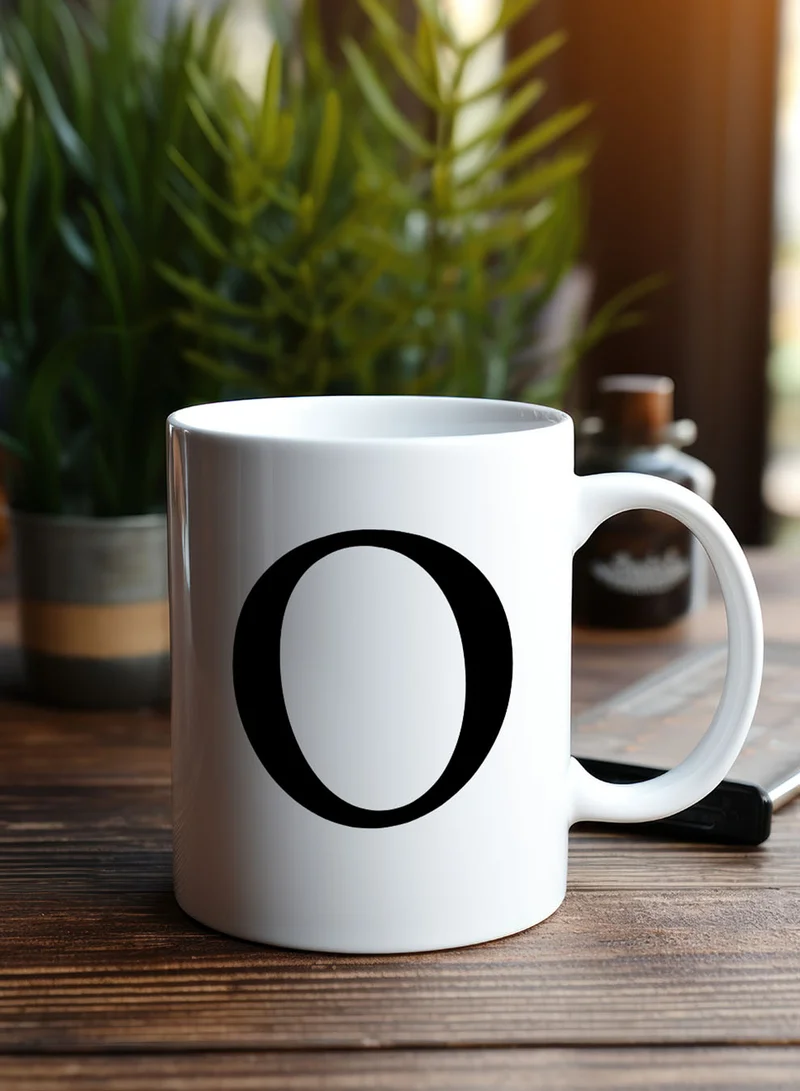 لوحة كوب سيراميك  أونصة بتصميم حرف  على الجانبين