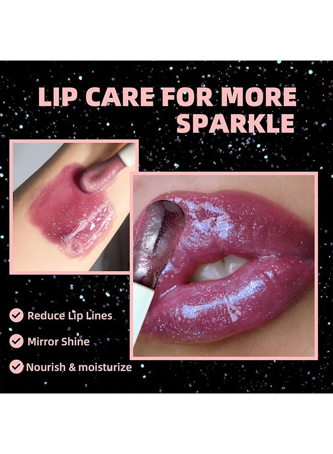 كيو آي بست زيت الشفاه اللامع - زيت الشفاه لتغيير اللون الأسود ، ملمع الشفاه الملون السحري اللامع ، زيت الشفاه المغذي طويل الأمد ، مرطب الشفاه غير اللزج للعناية بالشفاه والشفاه الجافة - Image 5