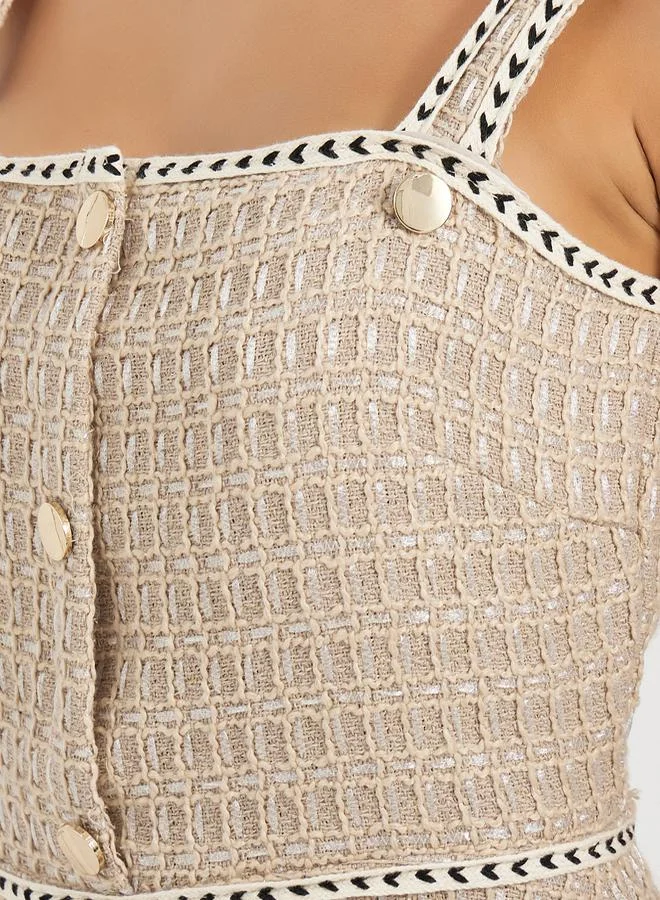 Styli Tweed A-Line Dress