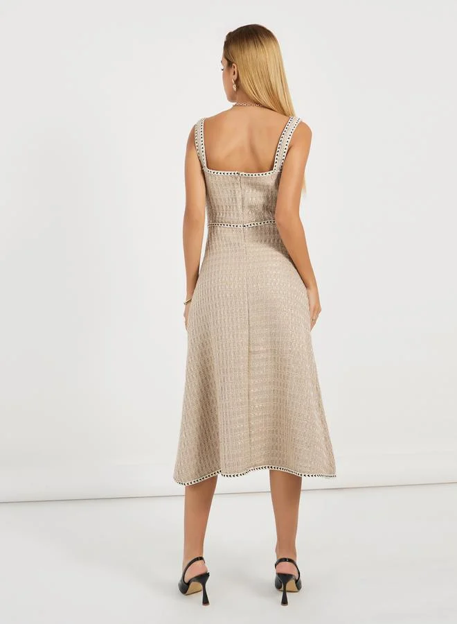Styli Tweed A-Line Dress