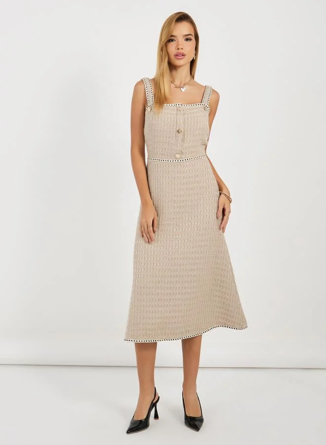 Styli Tweed A-Line Dress