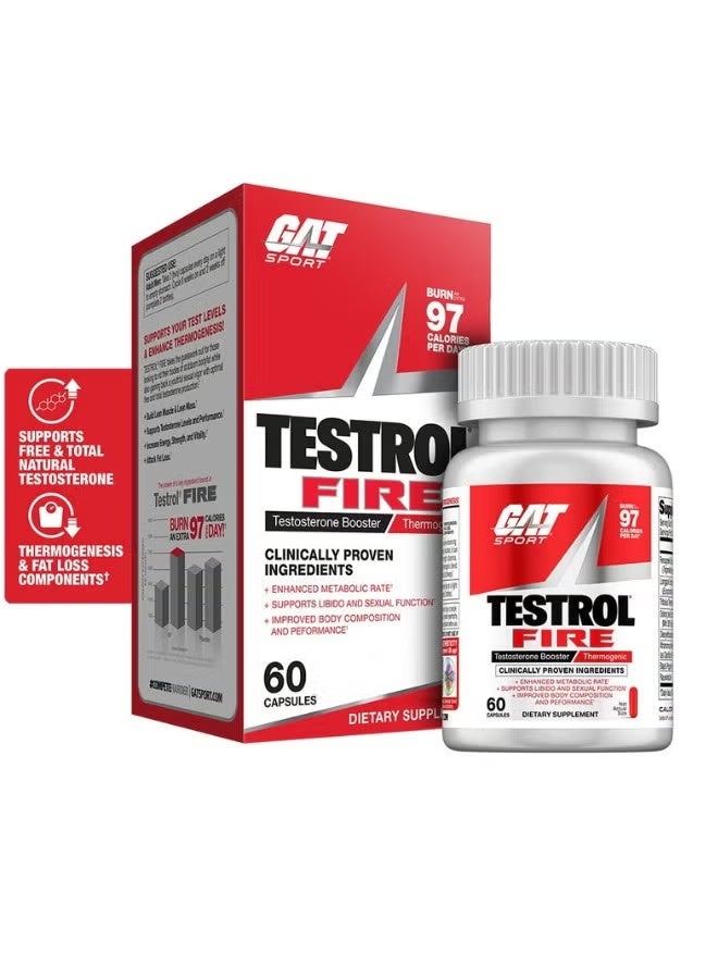 GAT SPORT Testrol Fire 60 Capsules - Image 1