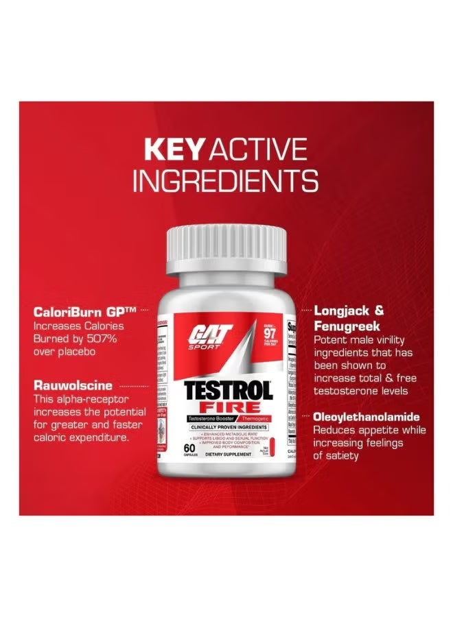 GAT SPORT Testrol Fire 60 Capsules - Image 2