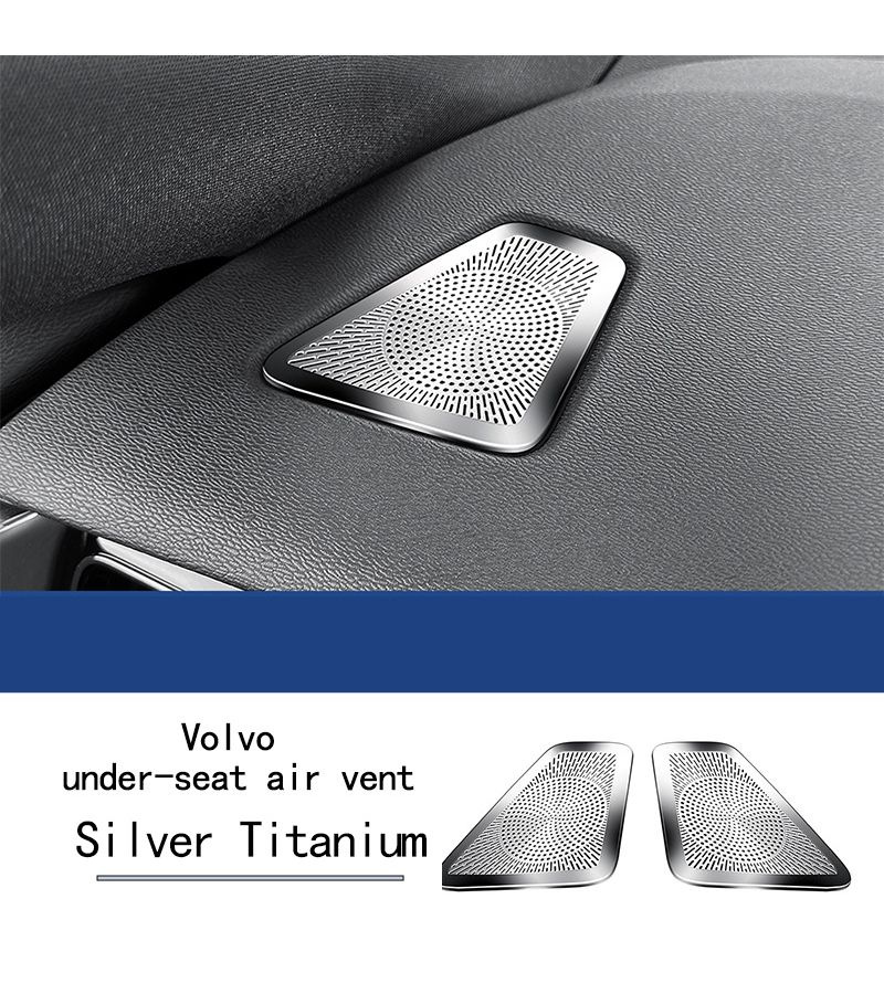 Silvery Titanium Car Air Vent Cover Stainless Steel Protector Dust Cover For Volvo Xc60 S60 V60 - Image 3