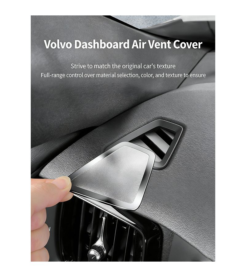 Silvery Titanium Car Air Vent Cover Stainless Steel Protector Dust Cover For Volvo Xc60 S60 V60 - Image 4