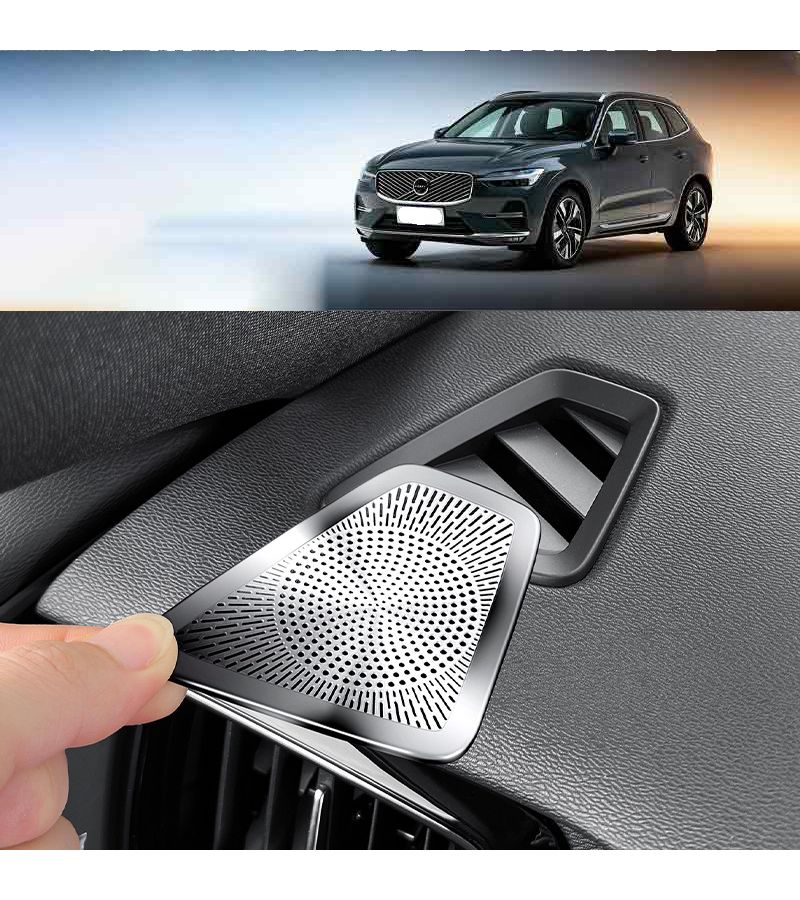 Silvery Titanium Car Air Vent Cover Stainless Steel Protector Dust Cover For Volvo Xc60 S60 V60 - Image 1