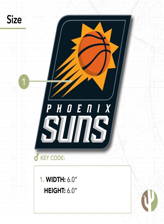 Desert Cactus Phoenix Suns NBA USA National Basketball Officially Licensed Sticker Vinyl Decal Laptop Water Bottle Car Scrapbook (IND 2) - Image 3
