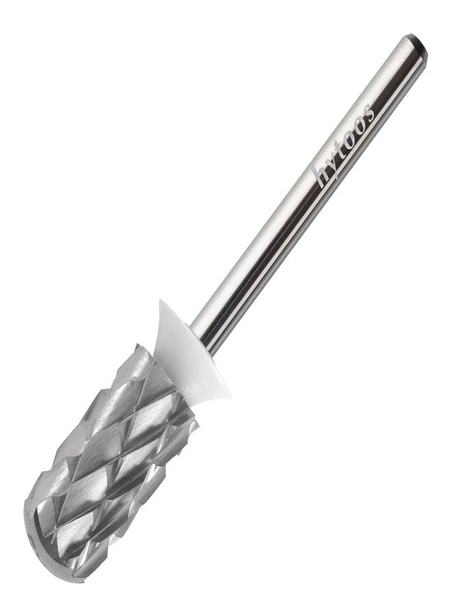 HYTOOS 5XC Barrel Carbide Nail Drill Bits, Safety Large Round Manicure Bit, 3/32 Shank for Righties, Electric Drills Accessories, Hard Gel Acrylic Powder Remover (5XC, Large Barrel) - Image 1