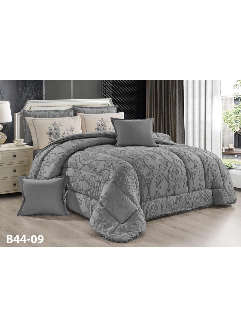 Moon Classic striped double bed sheet set, soft fluffy quilt with a modern pattern, 8 pieces, size 230*250 