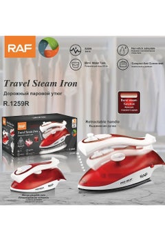 RAF Steam Electric Trekking Iron, 800W- Travel Foldable Steam and Dry Iron Light R.1259R (Red)  - Image 4