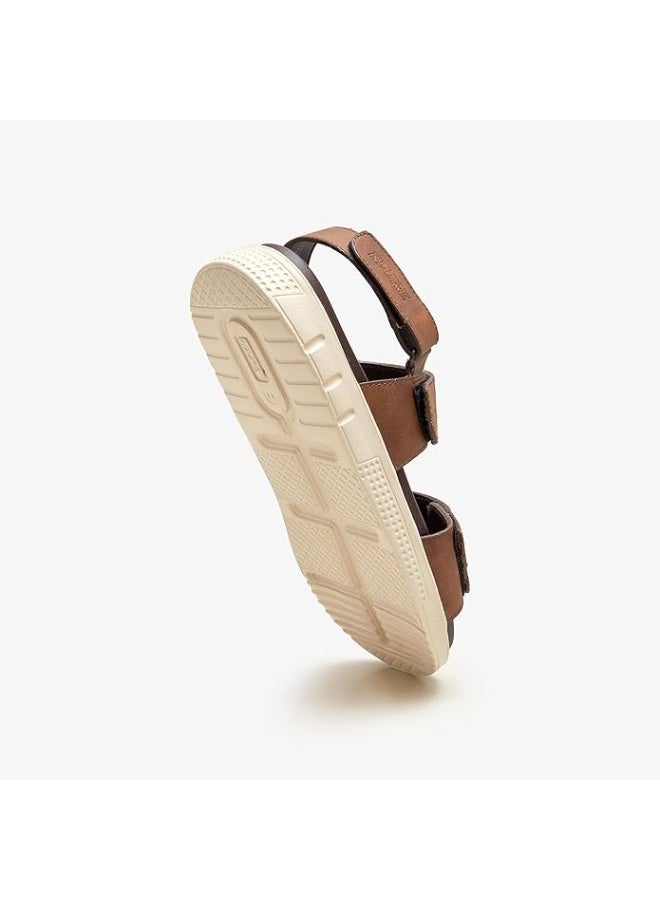 NDURE Men's Soft Step Sandals | Durable Man Made Leather Cloud-Foam Footbed | Lightweight EVA Outsole Round Toe All-Day Cushioning - Image 4