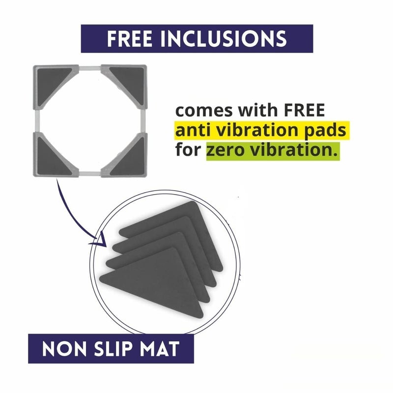 Purnima Marketing PM Good Height 65 Inches From Ground Adjustable Size 24 Wheel StandTrolleySuitable For FrontTop Load Washing MachineRefrigerator DishwasherCapacity Upto 500 Kg Washing Machine 65789 Kg High Height Stand - Image 4