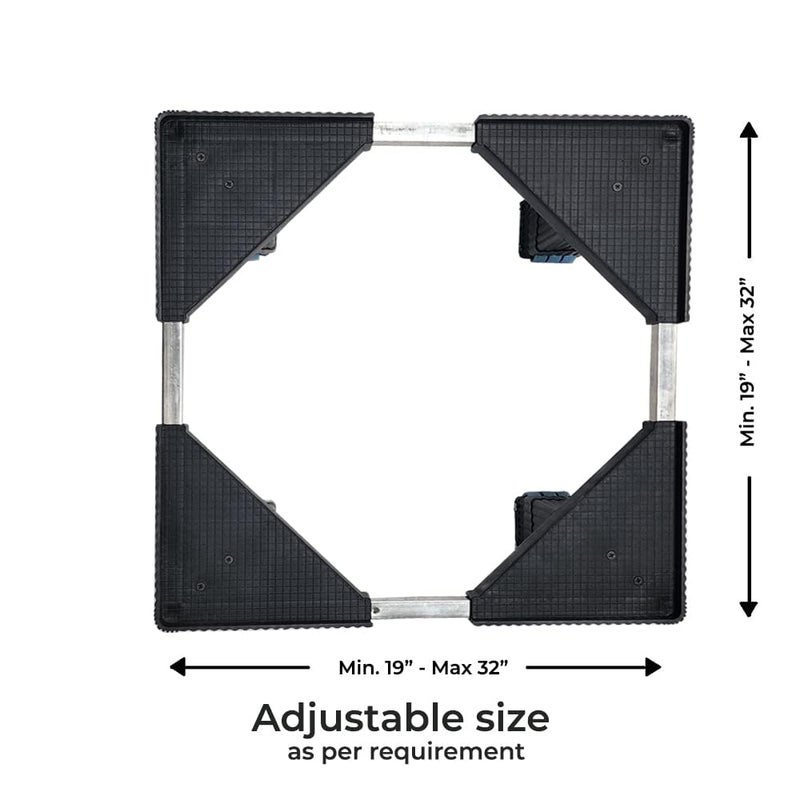 Purnima Marketing PM Good Height 65 Inches From Ground Adjustable Size 24 Wheel StandTrolleySuitable For FrontTop Load Washing MachineRefrigerator DishwasherCapacity Upto 500 Kg Washing Machine 65789 Kg High Height Stand - Image 3