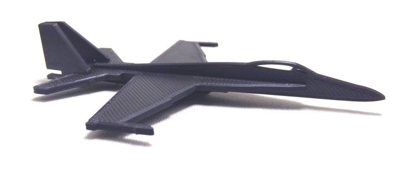 CERO 3D Printed F/A18 Fighter Aircraft kit Card for Kids (Black PLA Plastic) - Image 2