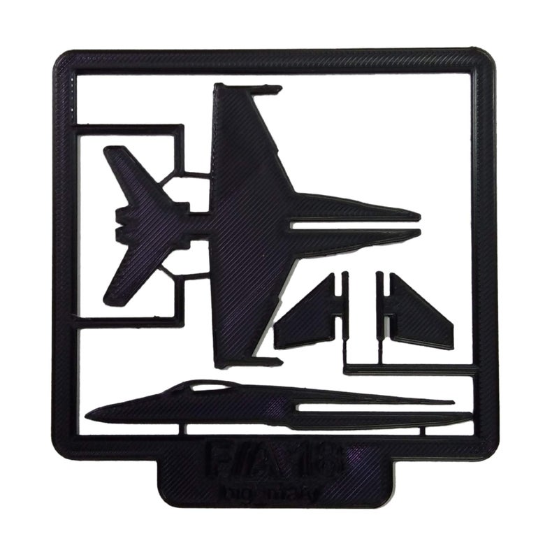 CERO 3D Printed F/A18 Fighter Aircraft kit Card for Kids (Black PLA Plastic) - Image 5