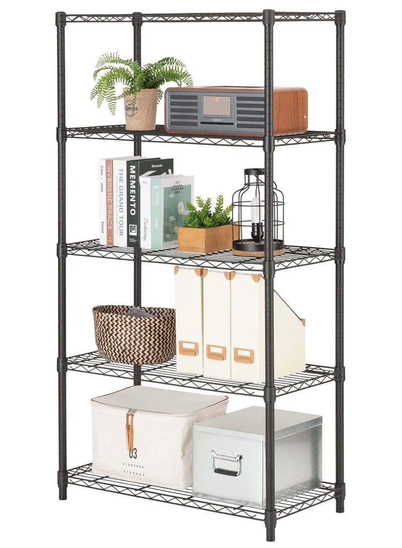 RollsTimi  5 Tier Layer Shelving Storage Rack Heavy Type Carbon Steel Shelving Storage Unit Storage Organizer Rustproof  - Image 1
