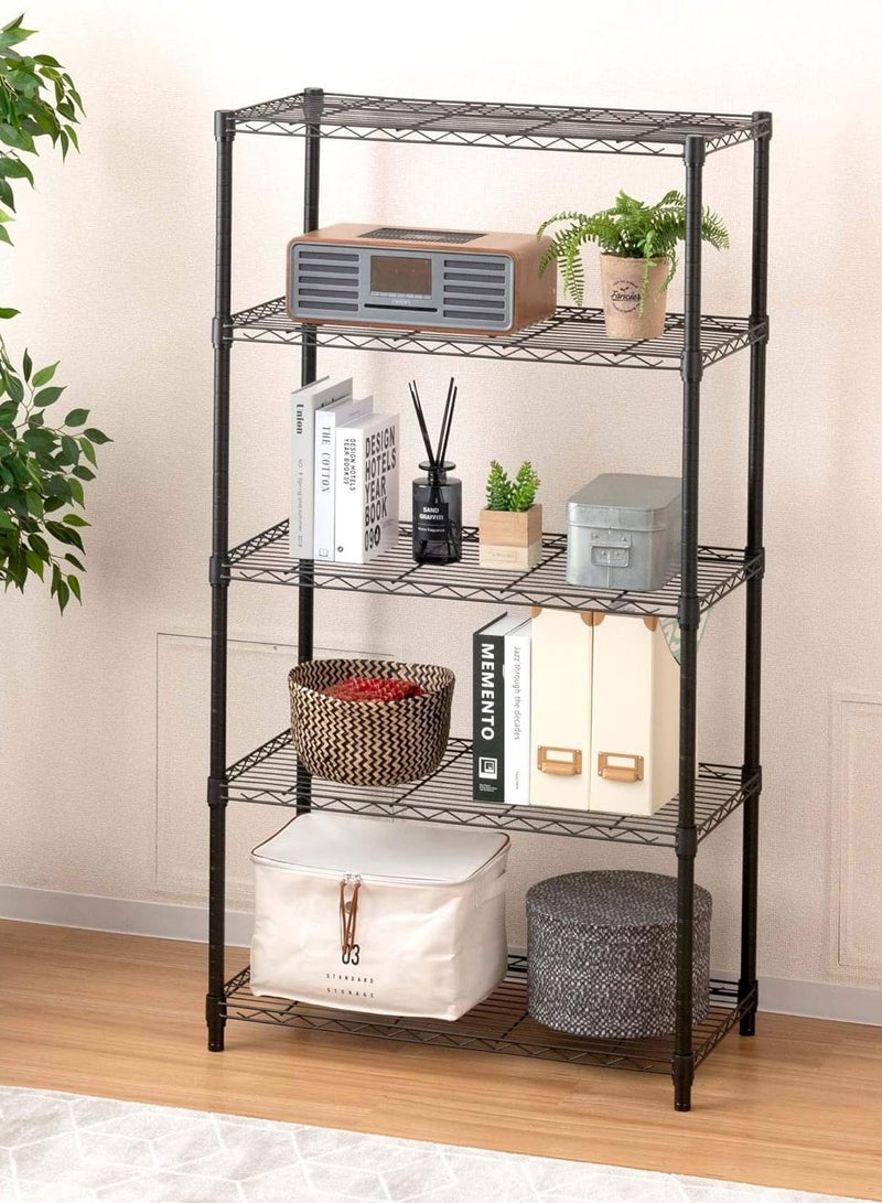 RollsTimi  5 Tier Layer Shelving Storage Rack Heavy Type Carbon Steel Shelving Storage Unit Storage Organizer Rustproof  - Image 2