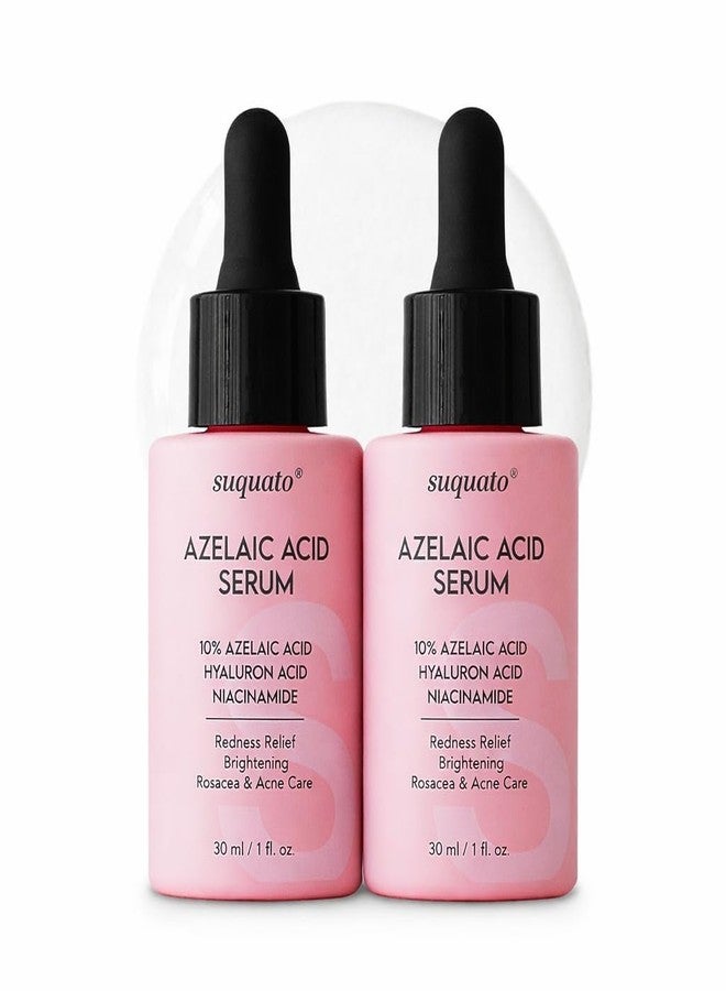 suquato Azelaic Acid serum 10% – Facial Serum with Hyaluronic Acid & Niacinamide （2 pack 30ml/1.01 fl oz） - Image 1